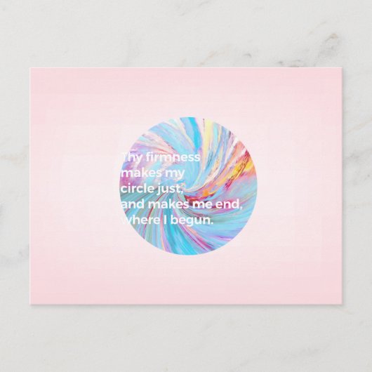 De stevigheid - Turquoise Briefkaart (Voorkant)