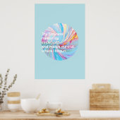 De stevigheid - Turquoise Poster (Keuken)