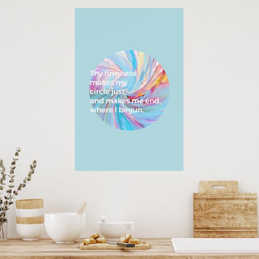 De stevigheid - Turquoise Poster (Keuken)