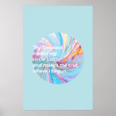 De stevigheid - Turquoise Poster (Voorkant)