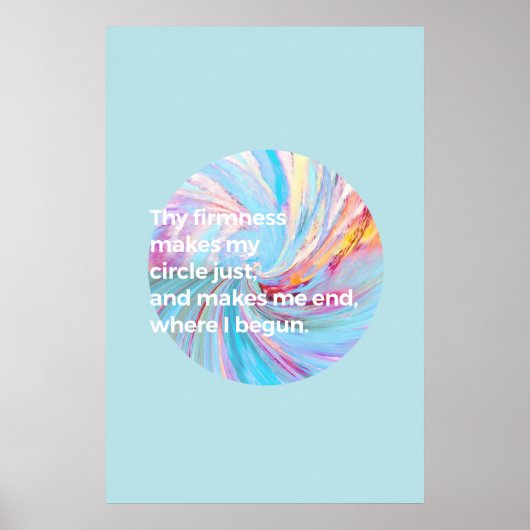 De stevigheid - Turquoise Poster (Voorkant)