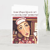 De stewardess dankt u kaardt bedankkaart (Achterkant)