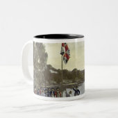 De stichting van Australië door Capt. Arthur Tweekleurige Koffiemok (Voorkant links)