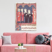 De stichting van een klooster canvas afdruk (Insitu (Woonkamer))