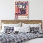 De stichting van een klooster canvas afdruk (Insitu (Slaapkamer))