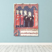 De stichting van een klooster canvas afdruk (Insitu (Houten vloer))