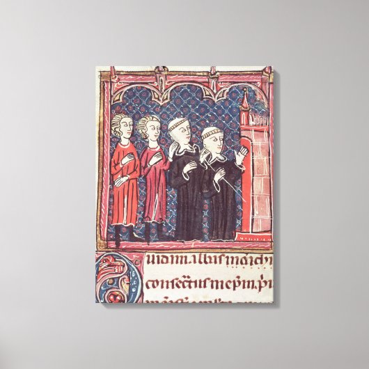 De stichting van een klooster canvas afdruk (Voorkant)