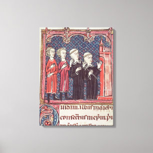 De stichting van een klooster canvas afdruk