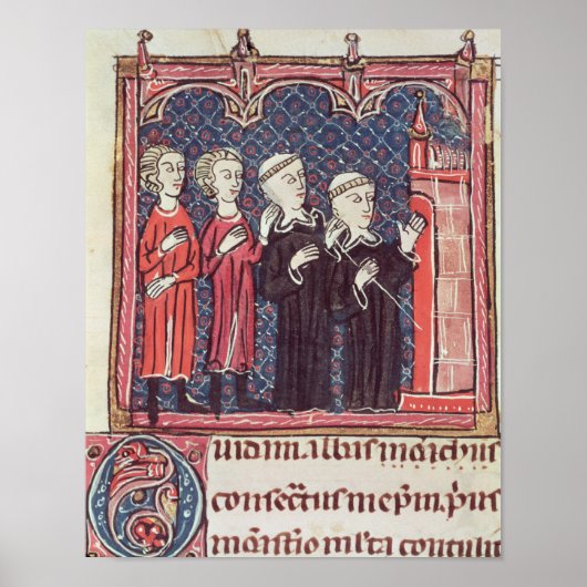 De stichting van een klooster poster (Voorkant)