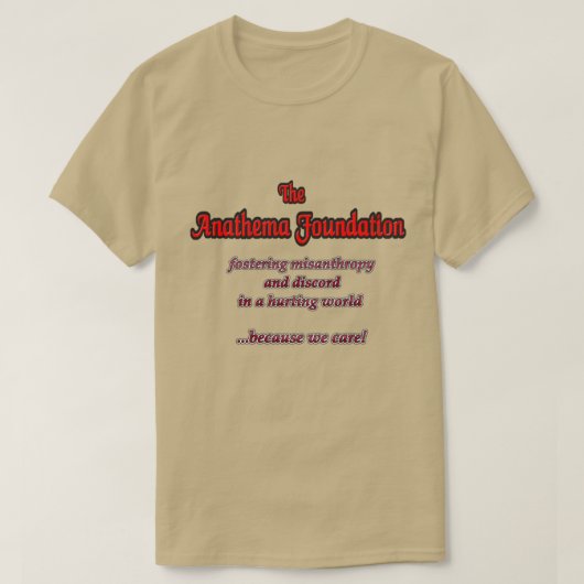 de stichting van het antheem t-shirt (Design voorkant)