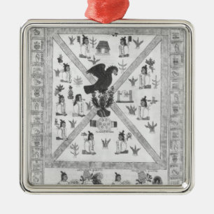 De stichting van Tenochtitlan Metalen Ornament