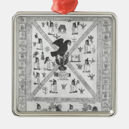 De stichting van Tenochtitlan Metalen Ornament (Voorkant)