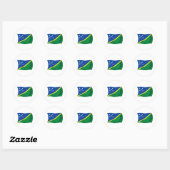 De sticker met de vlag van de Salomonseilanden (Vel)