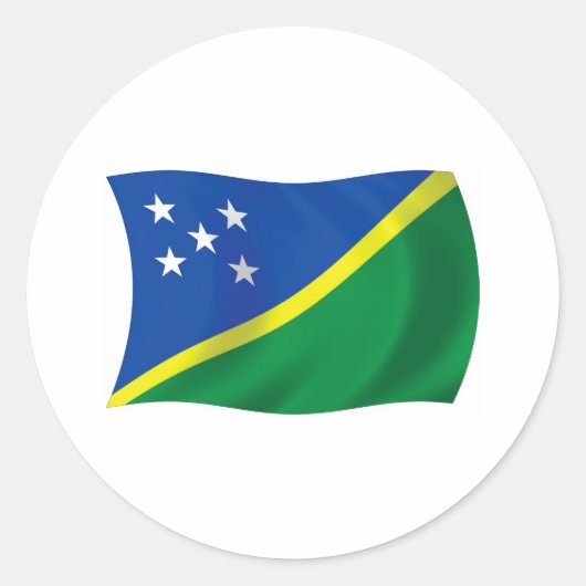 De sticker met de vlag van de Salomonseilanden (Voorkant)