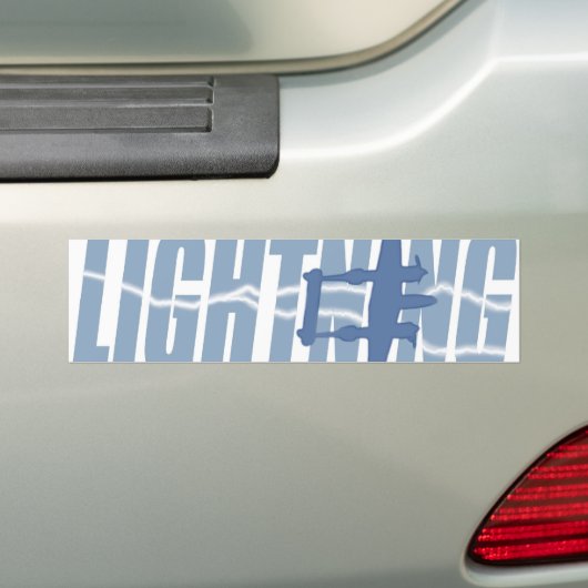De sticker van de bumper: P-38 het logo van de bli (Op auto)