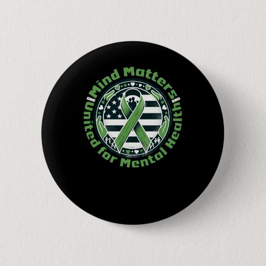 De Sticker van de geestelijke gezondheid19 Ronde Button 5,7 Cm (Voorkant)