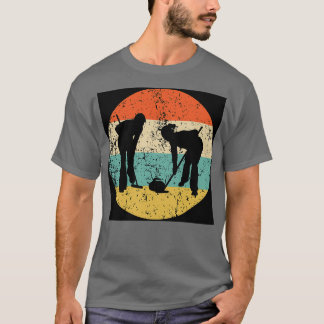 De Sticker van de Kromme van de Vintage van de Ret T-shirt