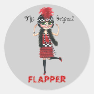 De Sticker van de originele Flapper Roaring van de