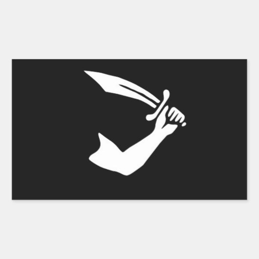De Sticker van de piratenvlag van Thomas Tew (Voorkant)