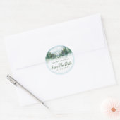 De Sticker van de pure Love Wedding Classic Round (Envelop)