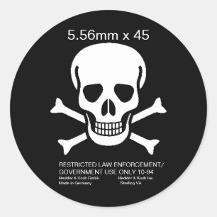 De Sticker van de Schedel van H&K 5.56mm x 45