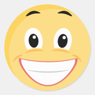 De Sticker van de school met Gezicht Emoji