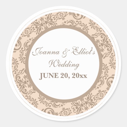 De Sticker van de Stijl van het damast (Voorkant)