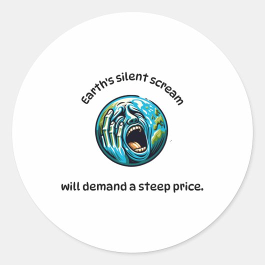 De Sticker van de Stille Schreeuw van de Aarde (Voorkant)