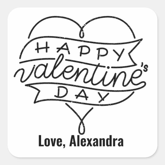 De sticker van de valentijnen van de Dag van de  v (Voorkant)