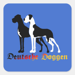 De Sticker van Doggen van Deutsche