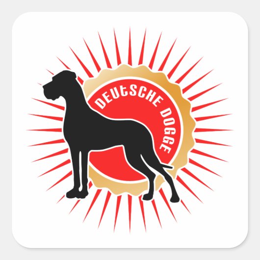 De Sticker van Doggen van Deutsche (Voorkant)