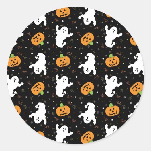 De Sticker van het Boe-geroep van Halloween (Voorkant)