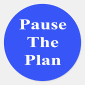 De Sticker van het plan onderbreken (Voorkant)