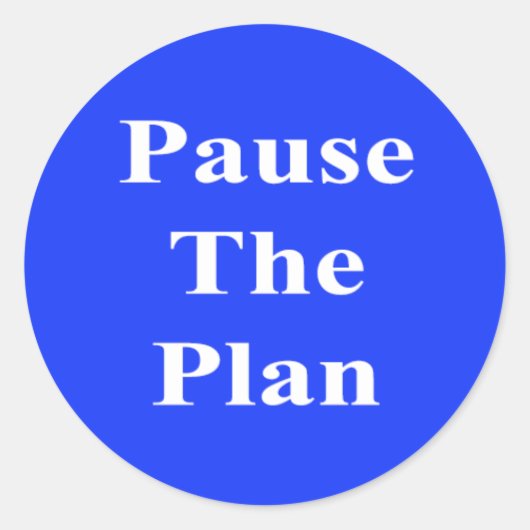 De Sticker van het plan onderbreken (Voorkant)