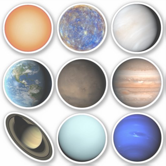 De Sticker van het zonnestelsel (Voorkant)