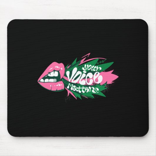 De Sticker van je stem Muismat (Voorkant)