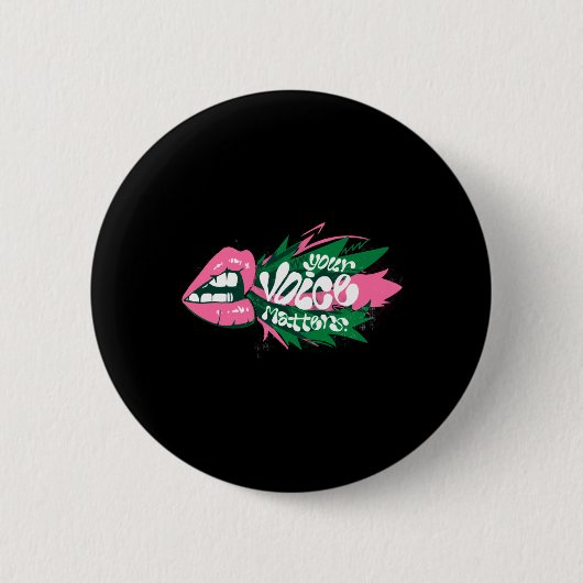 De Sticker van je stem Ronde Button 5,7 Cm (Voorkant)