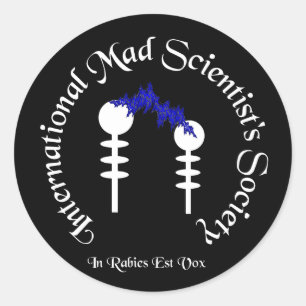 De Sticker van Mad Scientist