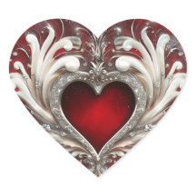 De Sticker van True Heart Valentijns