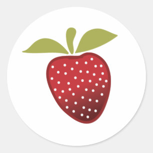 De Stickers van de aardbei