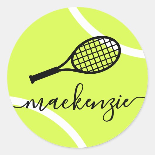 De Stickers van de Ball van Tennis Persoonlijke Na (Voorkant)