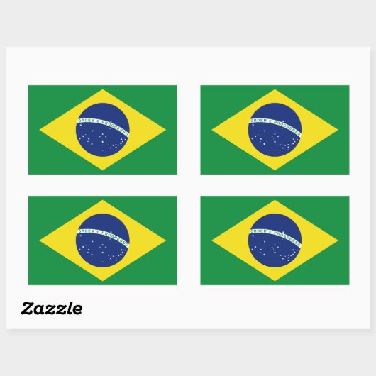 De stickers van de Braziliaanse vlag. Bestel progr (Vel)