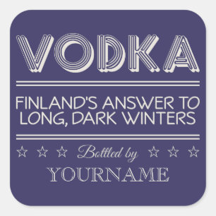 De stickers van de de douanekleur van de WODKA