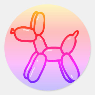 De Stickers van de Hond van de ballon