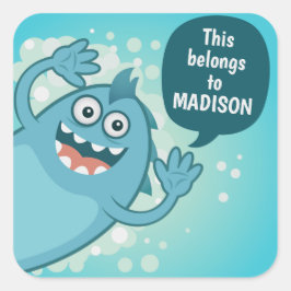 De stickers van de kinderen van de douanetekst van