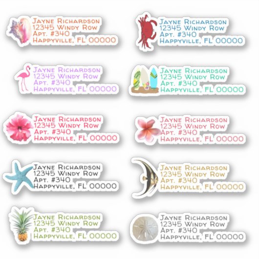 De Stickers van het Adres van de Terugkeer van de (Voorkant)