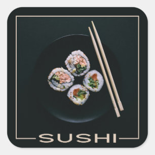 De stickers van sushi