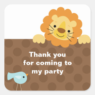 De Stickers van weinig Leeuw en van Vogel