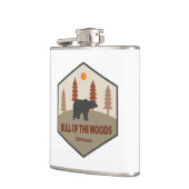 De stier van de Bossen wildernis oregon Beer Heupfles (Links)