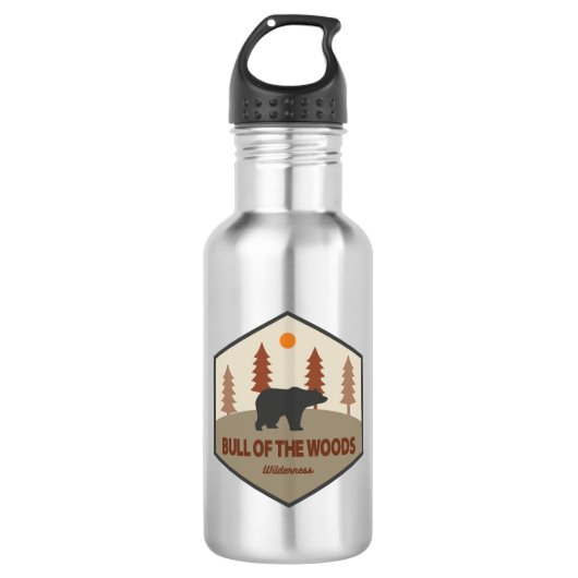 De stier van de Bossen wildernis oregon Beer Waterfles (Voorkant)